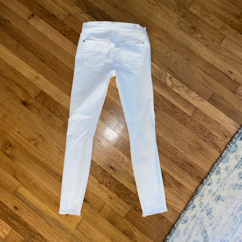 7 For All Mankind White Skinny Jeans